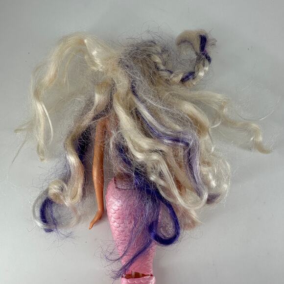 2002 Mattel Barbie Mermaid Doll Pink Purple Tail Blonde Hair Collectible - Picture 5 of 11